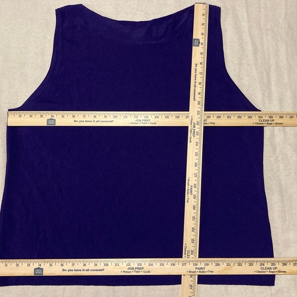 Sag Harbor Woman Purple Sleeveless Knit Top - Picture 2 of 11